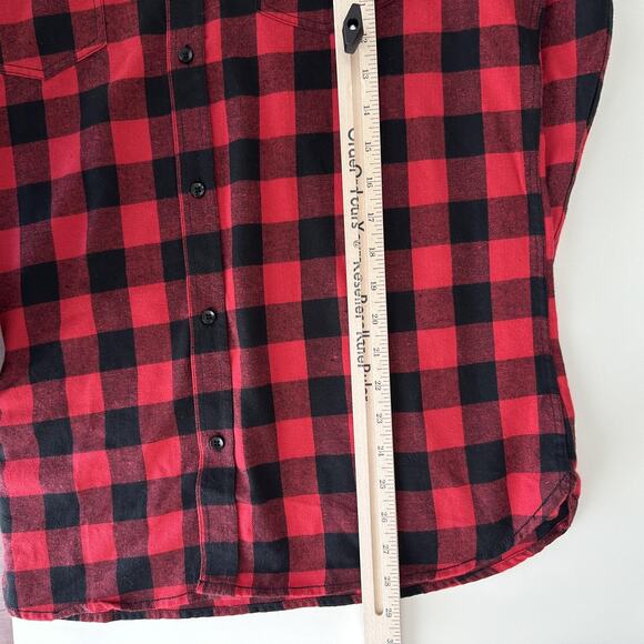 Assholes*s Live Forever Shirt Mens Large Red Black Flannel Buffalo Plaid Check - Picture 9 of 9